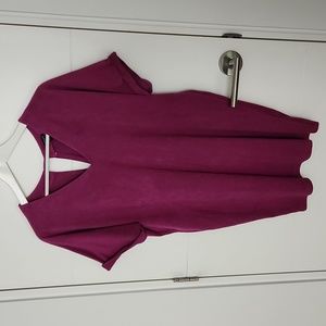 Faux micro suade shirt dress.